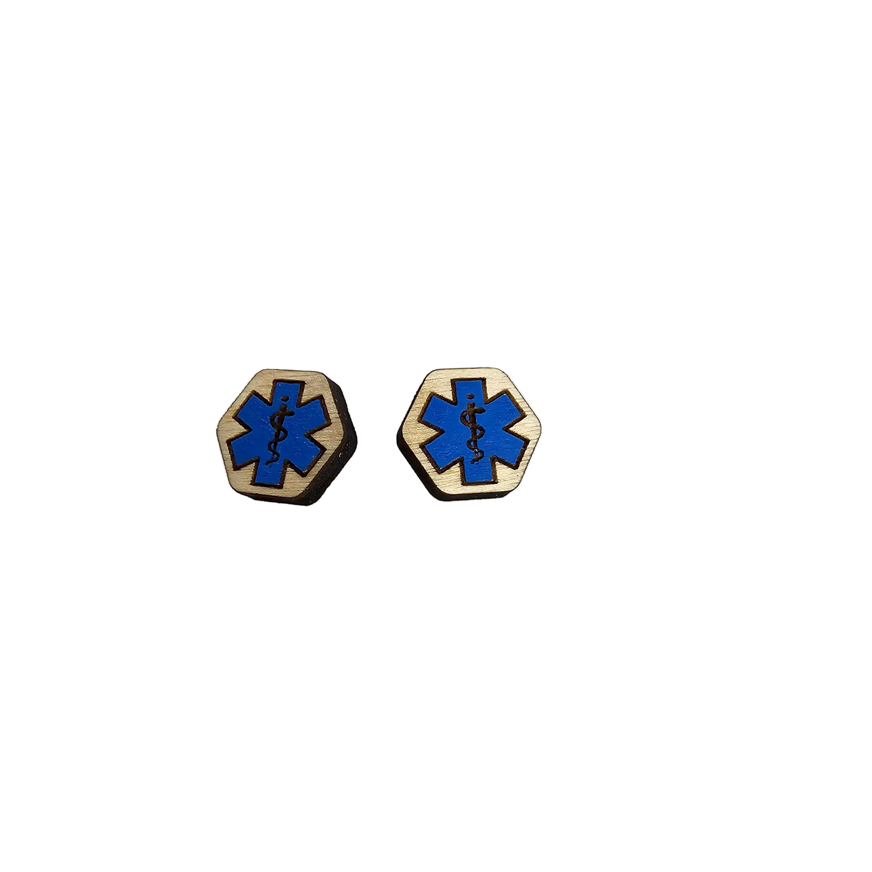 Medic Badge Stud Earring | Hand-Painted | Surgical Steel - SEHPX27