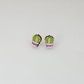 Barrel Cactus in Pot Stud Earrings | Hand-Painted | Surgical Steel - SEHCR7