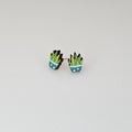 Snake Plant in Pot Stud Earrings | Hand-Painted | Surgical Steel - SEHCR5