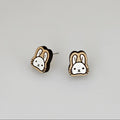 Bunny Stud Earrings | Hand-Painted | Surgical Steel - SEHPX10