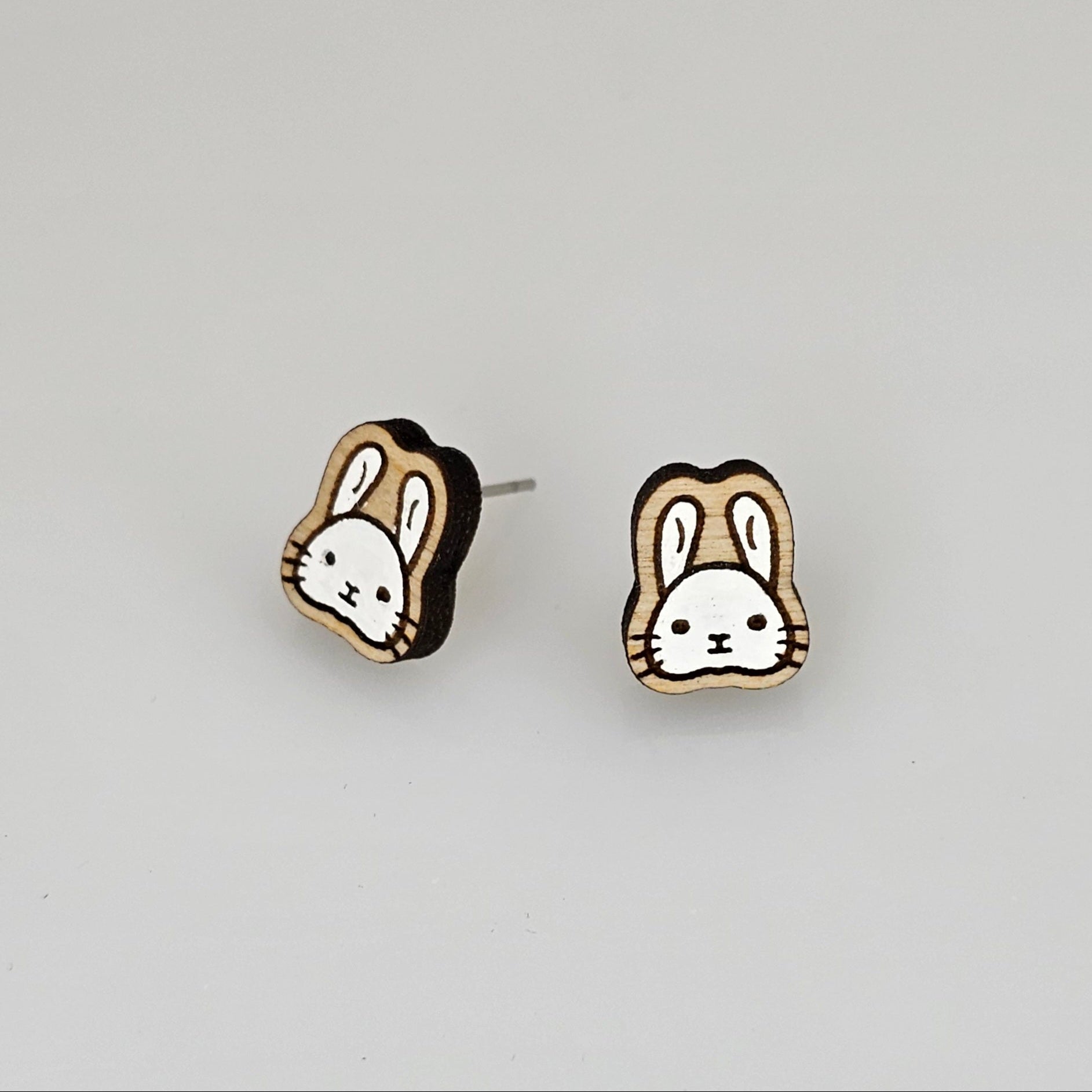 Bunny Stud Earrings | Hand-Painted | Surgical Steel - SEHPX10