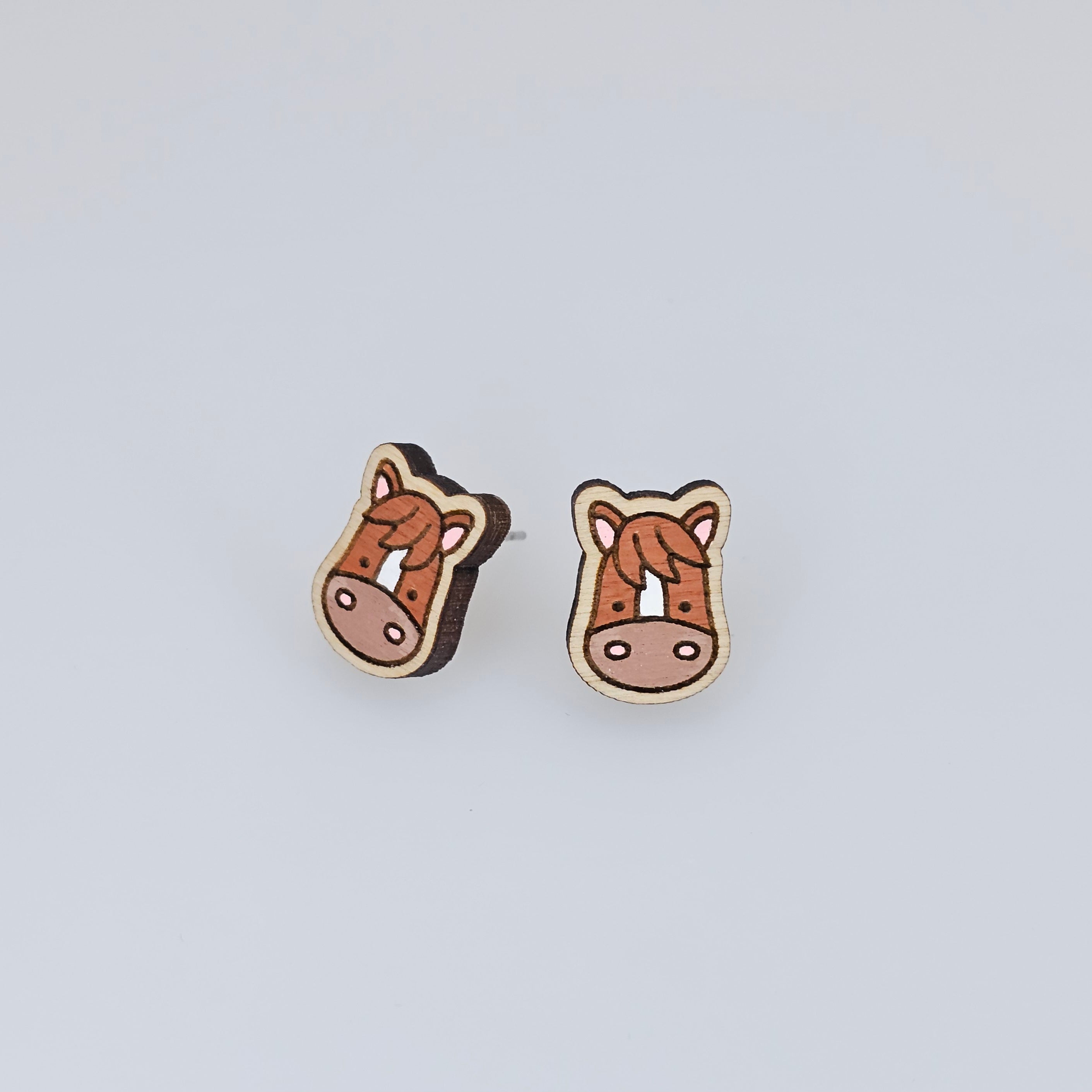 Horse Stud Earring | Hand-Painted | Surgical Steel - SEHPX9