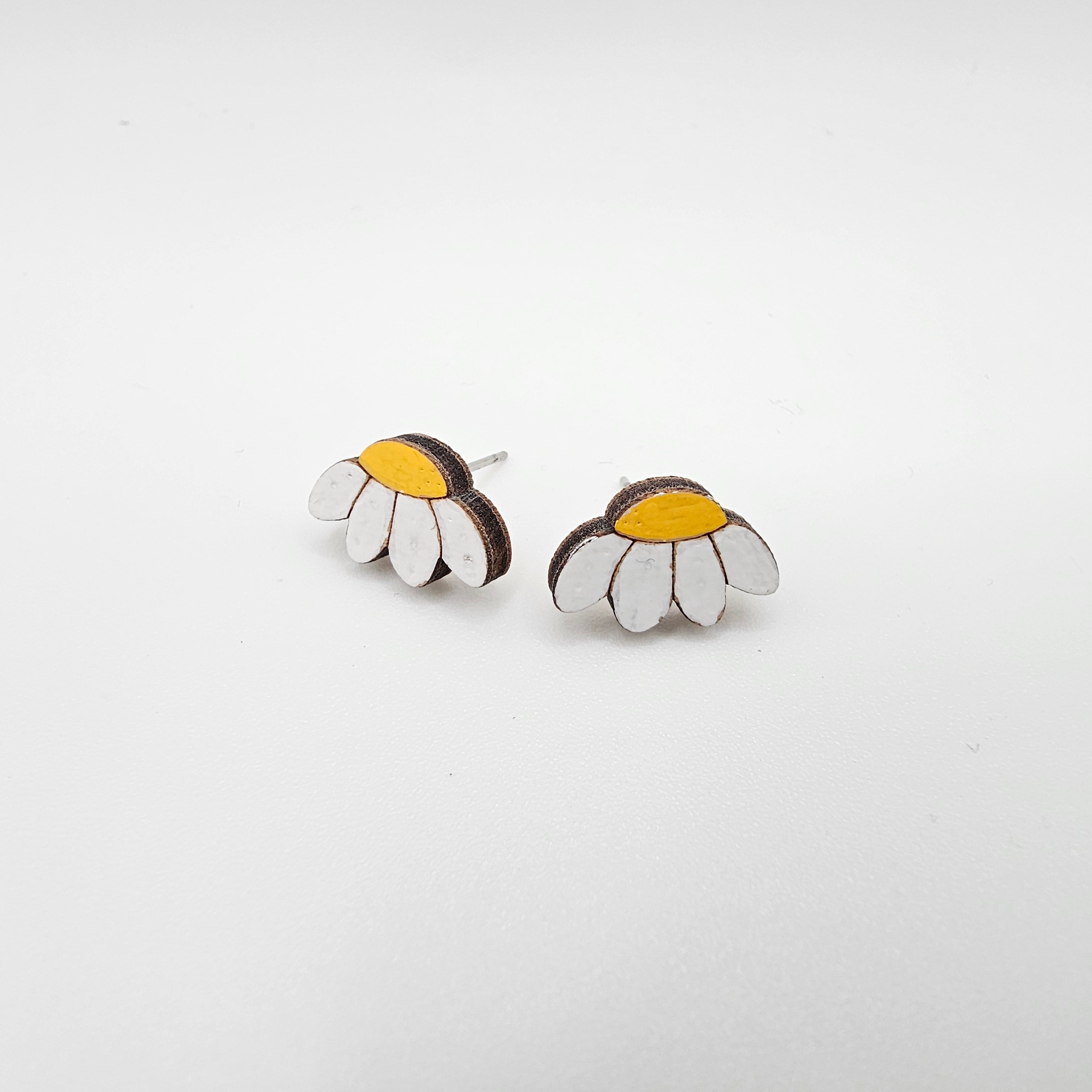 Desert Daisy Stud Earrings | Hand-Painted | Surgical Steel - SEHCR10