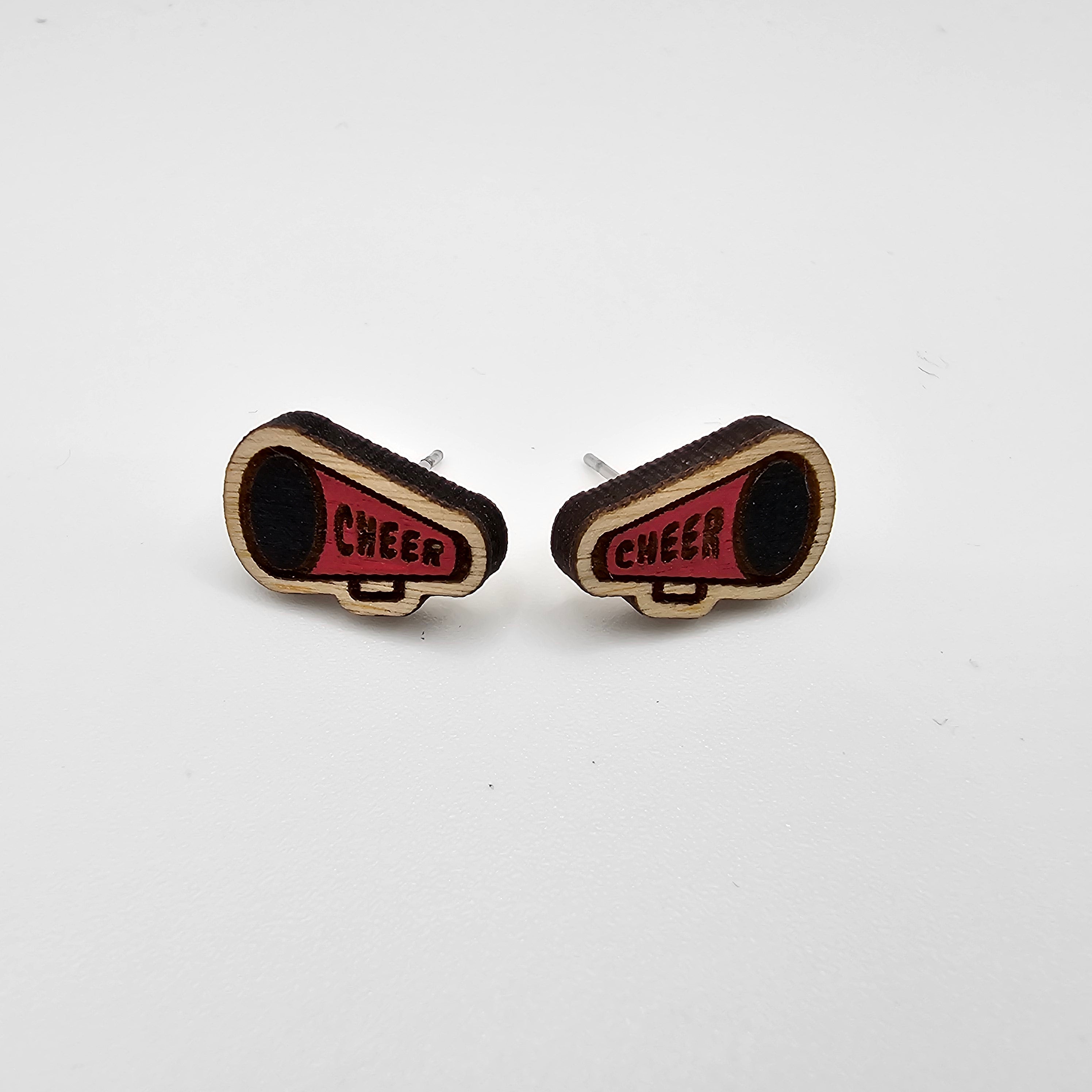 Cheer Megaphone Earring | Hand-Painted | Surgical Steel - SEHPX50