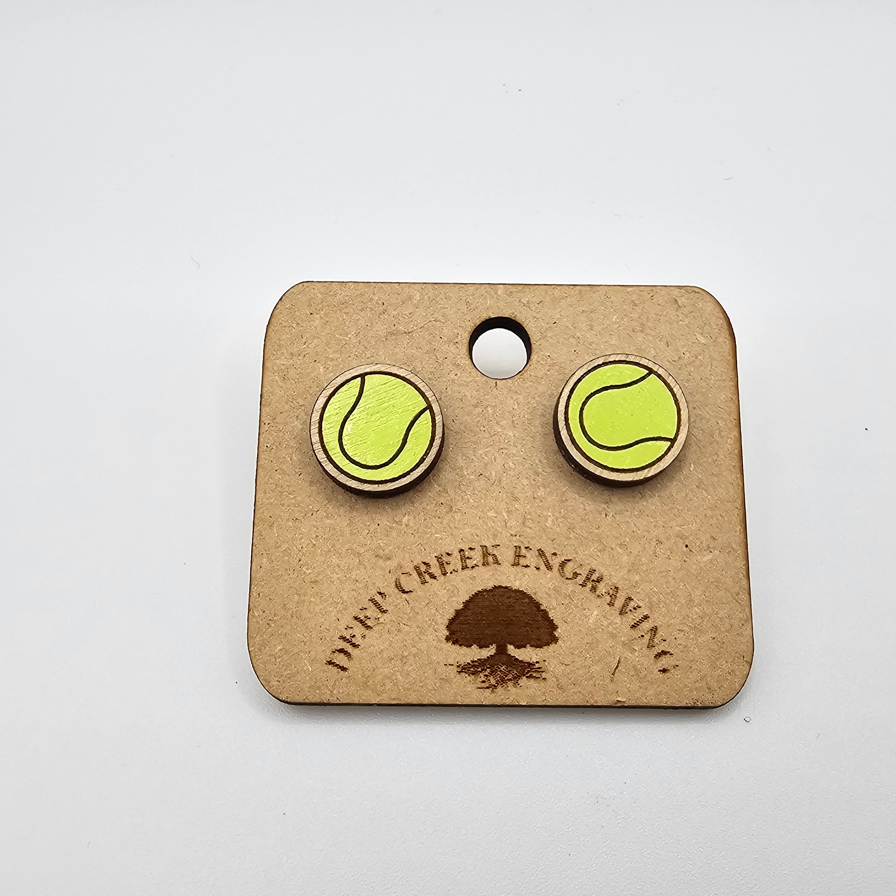 Tennis Ball Stud Earring | Hand-Painted | Surgical Steel - SEHPX47