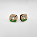 Tee it Up Stud Earrings | Hand-Painted | Surgical Steel - SEHLH9