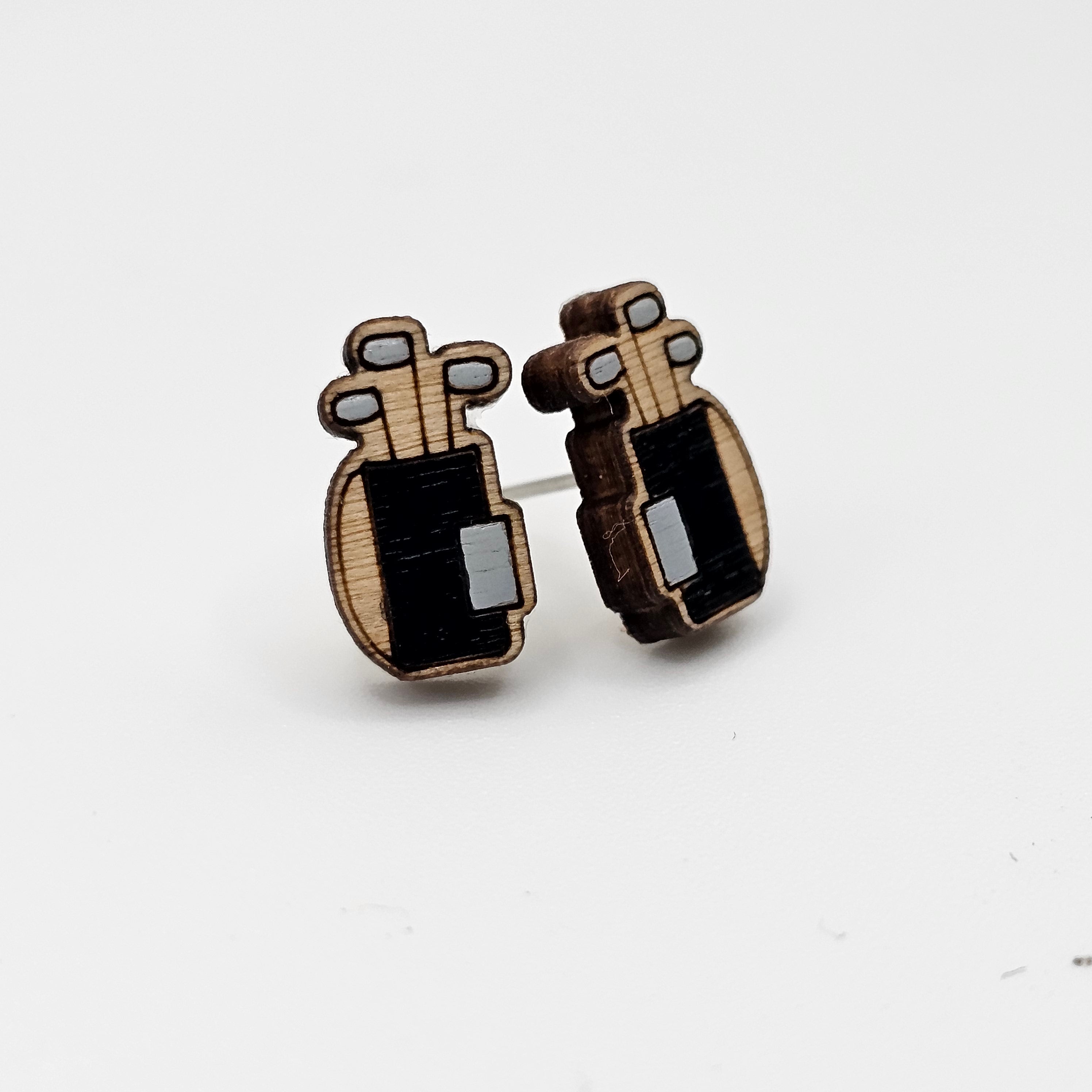 In the Bag Stud Earrings | Hand-Painted | Surgical Steel - SEHLH7