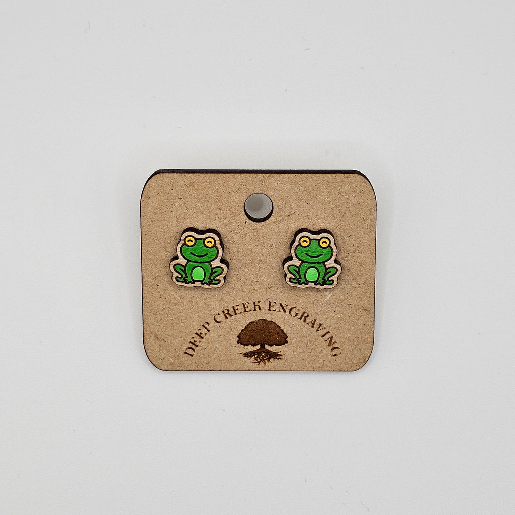 Frog Stud Earring | Hand-Painted | Surgical Steel - SEHPX2