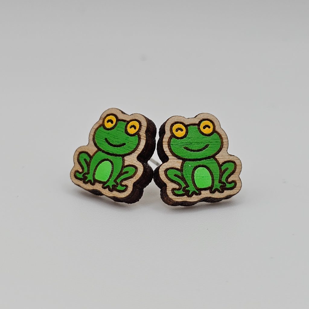 Frog Stud Earring | Hand-Painted | Surgical Steel - SEHPX2