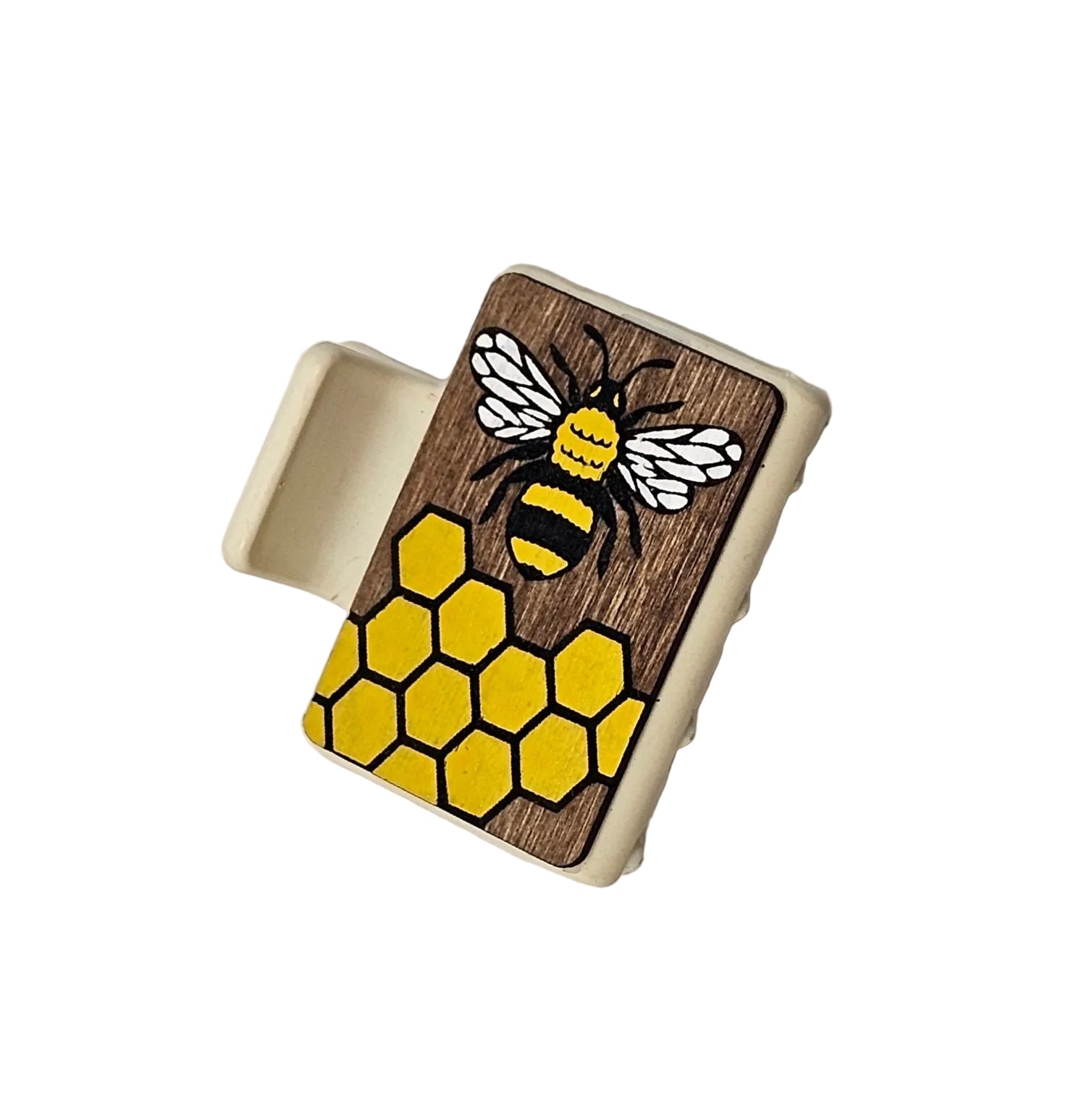 Honey Bee Hair Claw Clip | Hand-Painted Wood - SCHPD1