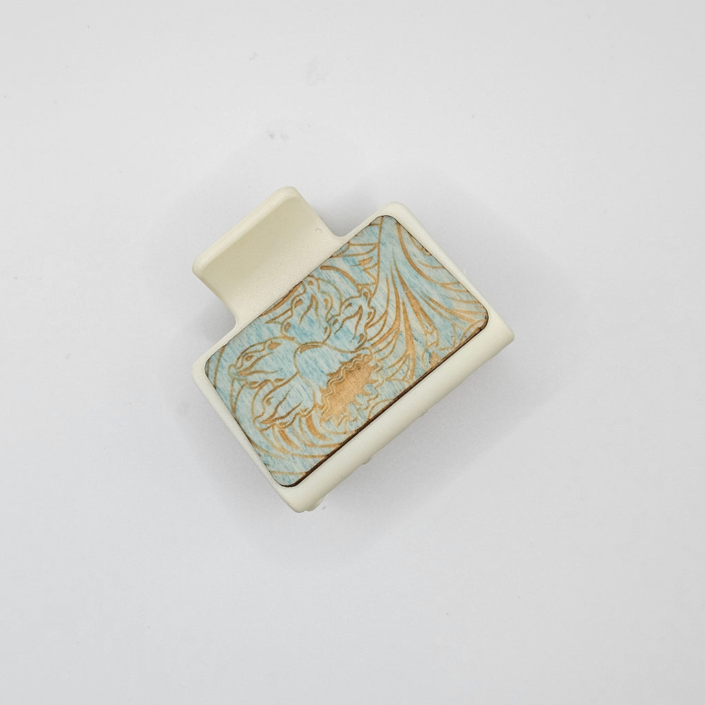 Western Daffodil Hair Claw Clip | Laser-Engraved Wood - SCBDC1