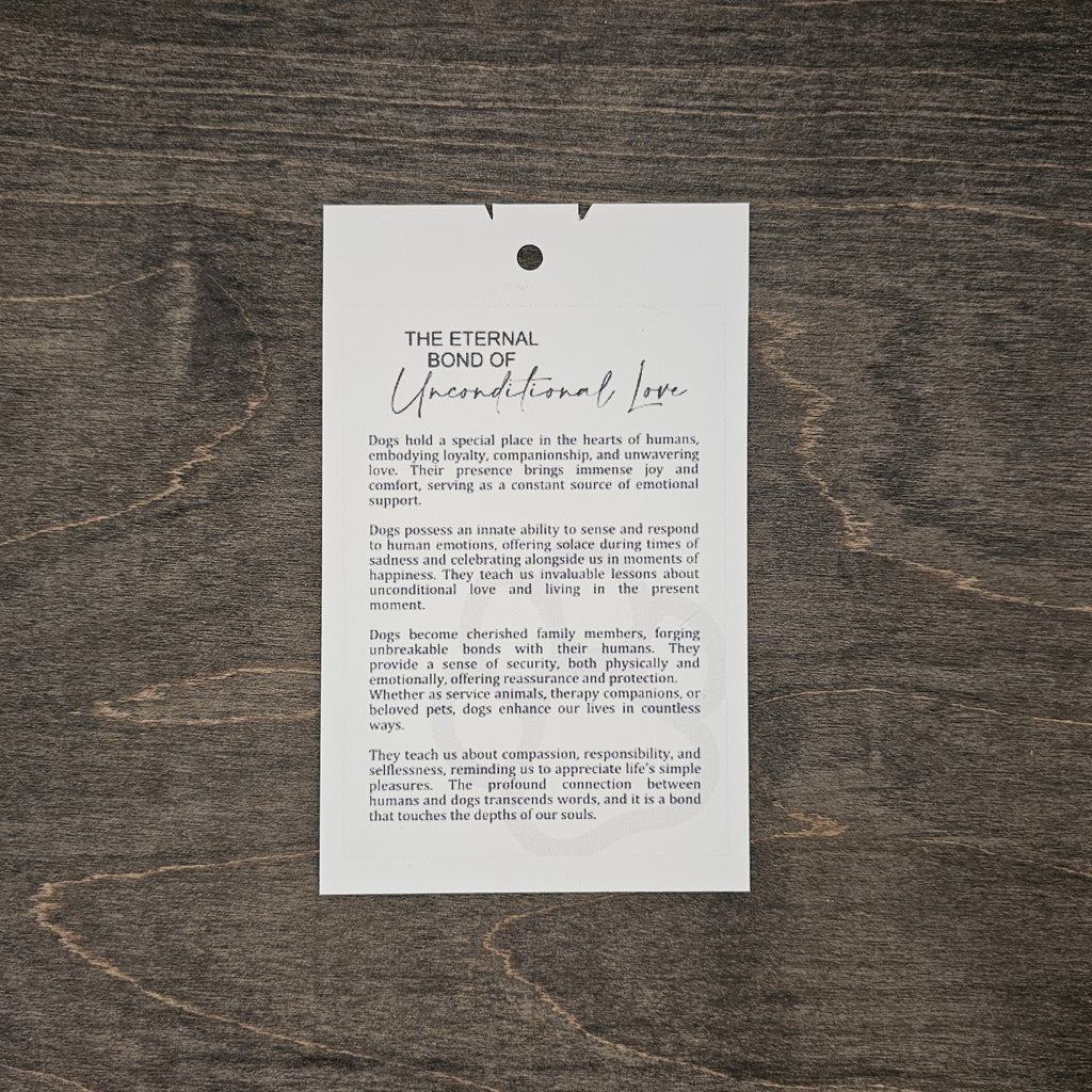 Eternal Bond of Unconditional Love | Paw Print Story Ornament - OWOB5