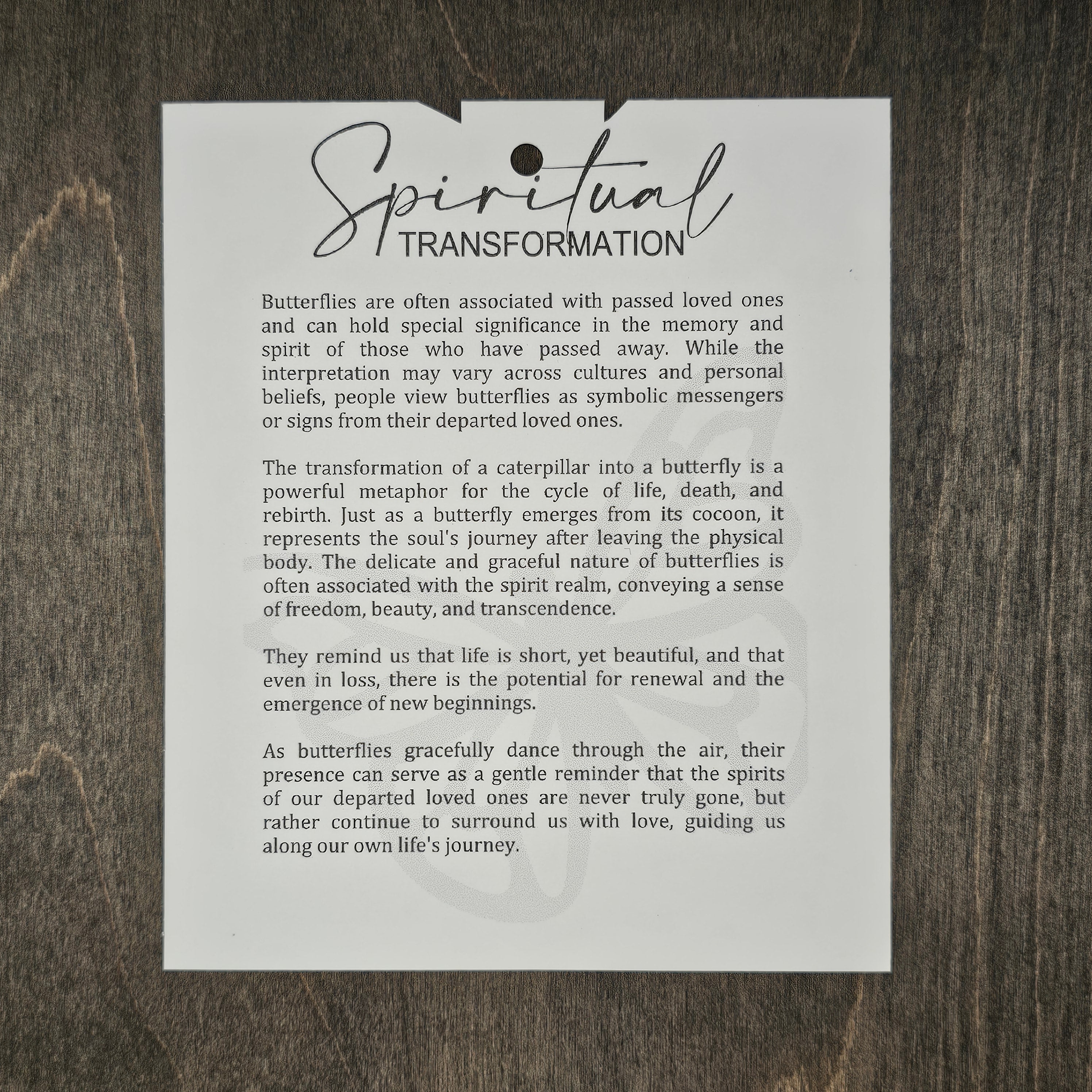 Spiritual Transformation | Butterfly Story Ornament - OWOB15