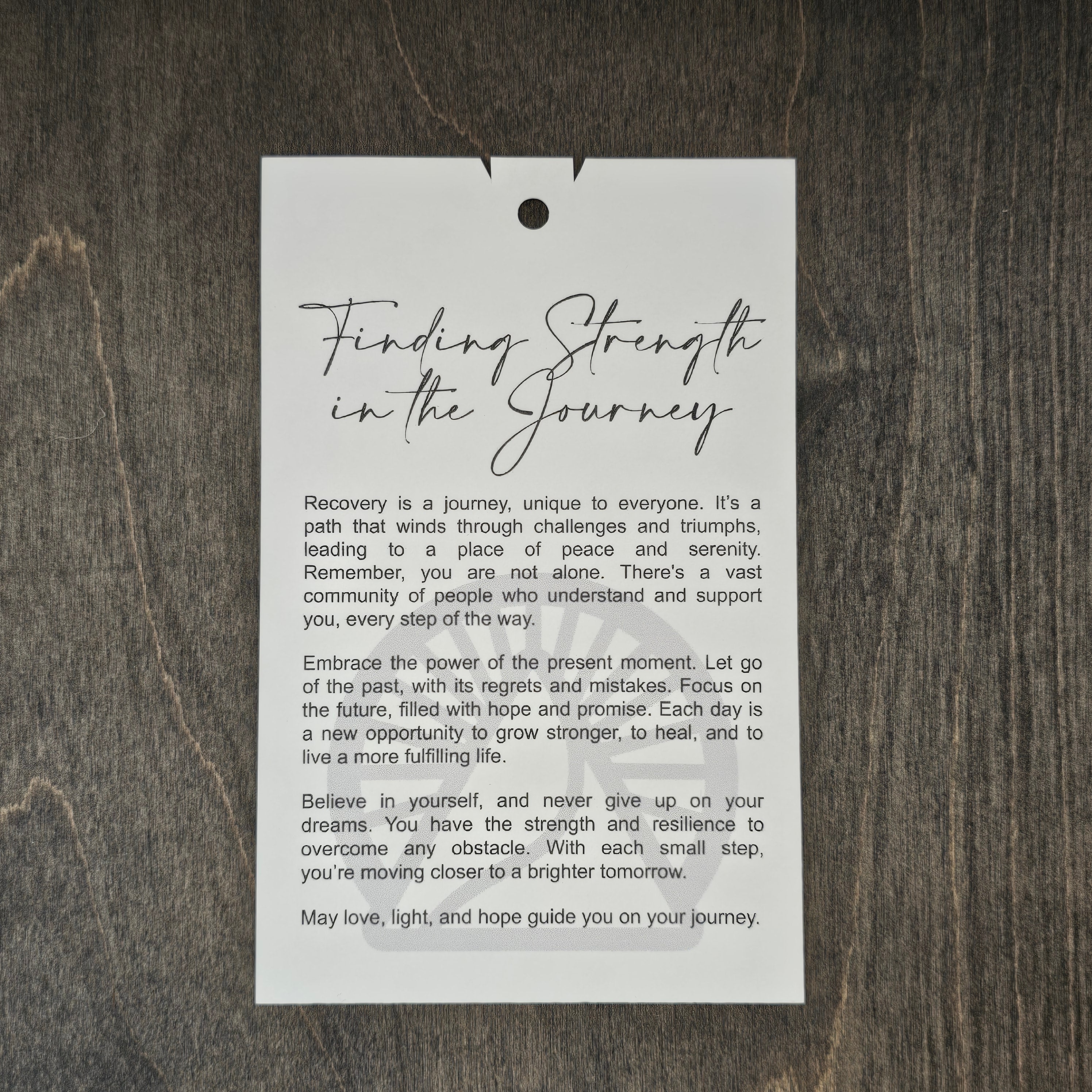 Finding Strength in the Journey | Recovery Story Ornament - OWOB10
