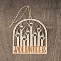 "The Gift of Time" printed story card with volunteer appreciation message, included with the Volunteer Story Ornament by Deep Creek Engraving