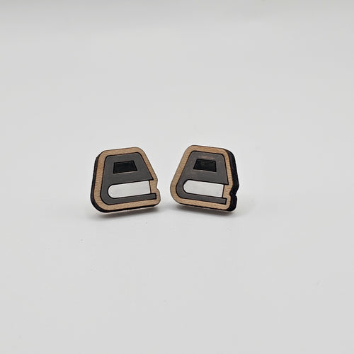 Book Stud Earrings | Hand-Painted | Surgical Steel - SEHLH3