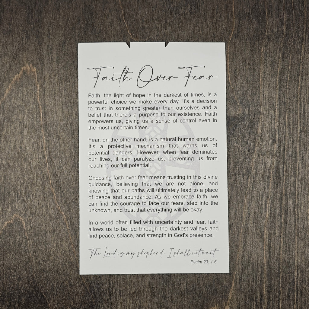 Faith Over Fear | Cross Story Ornament - OWOB1