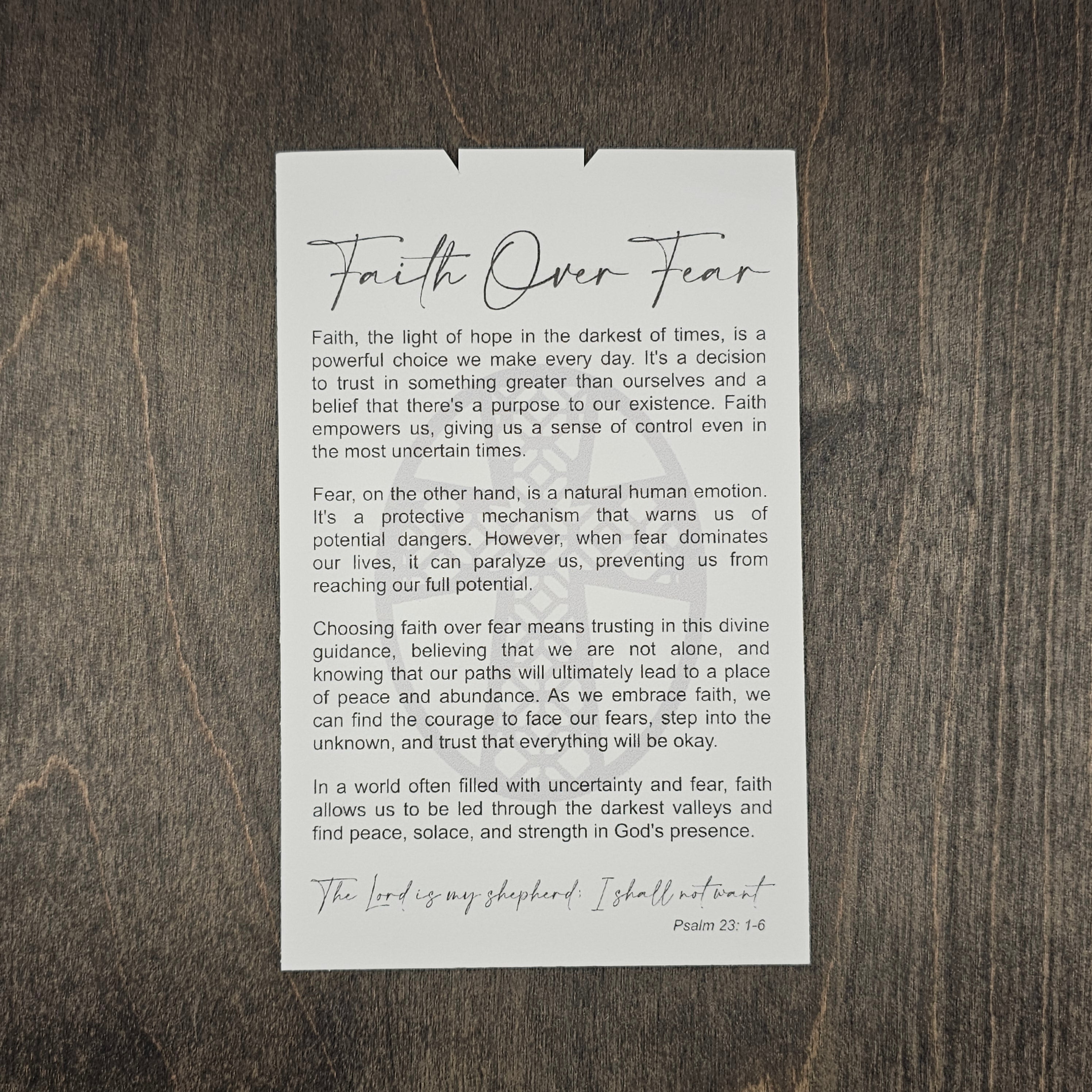 Faith Over Fear | Cross Story Ornament - OWOB1