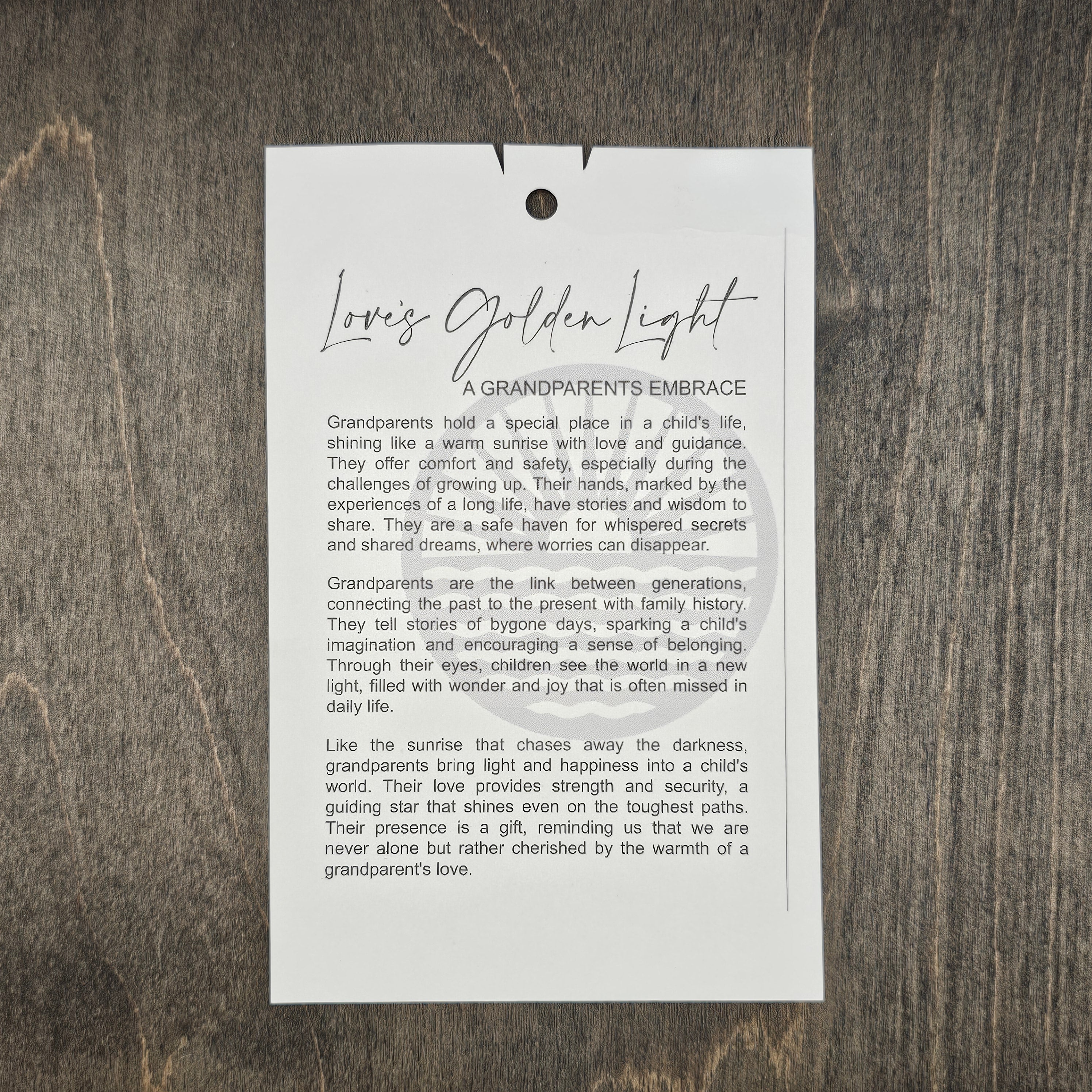 Love's Golden Light | Grandparent Story Ornament - OWOB13