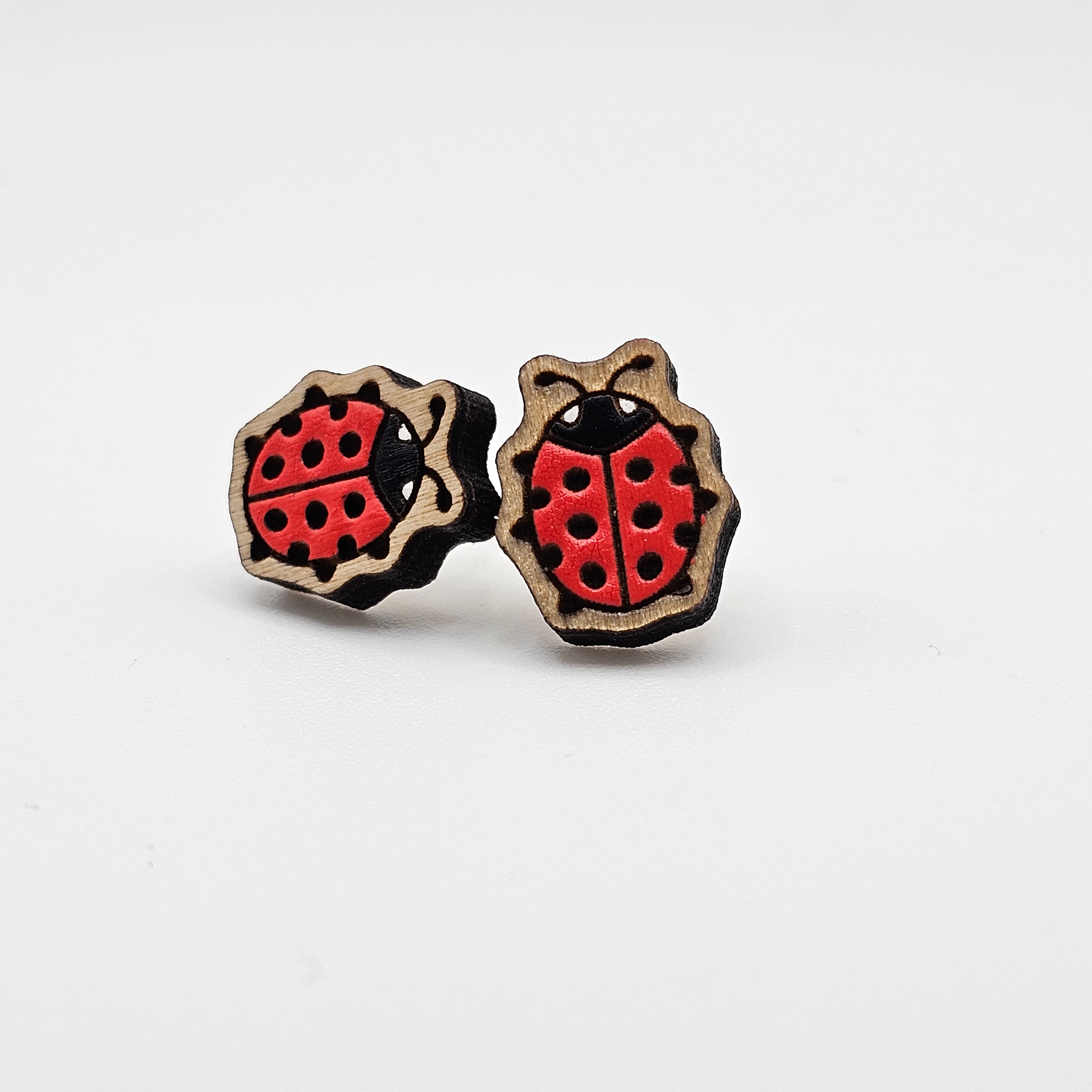 Ladybug Stud Earring | Hand-Painted | Surgical Steel - SEHPX62