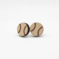 Baseball Stud Earring | Hand-Painted | Surgical Steel - SEHCG1