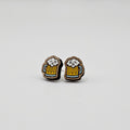 Frothy Beer Mug Stud Earring | Hand-Painted | Surgical Steel - SEHPX65
