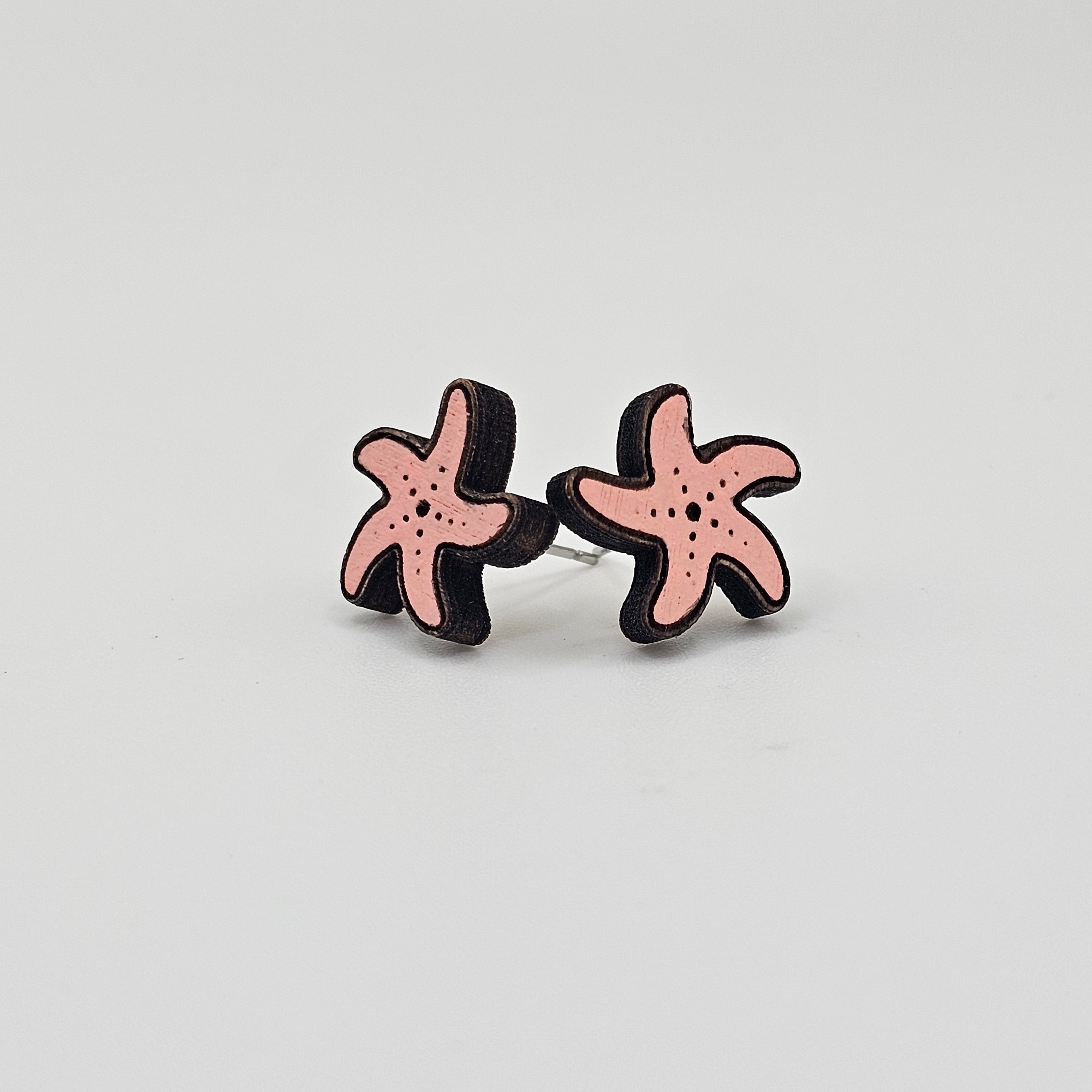 Starfish Stud Earring | Hand-Painted | Surgical Steel - SEHLH22