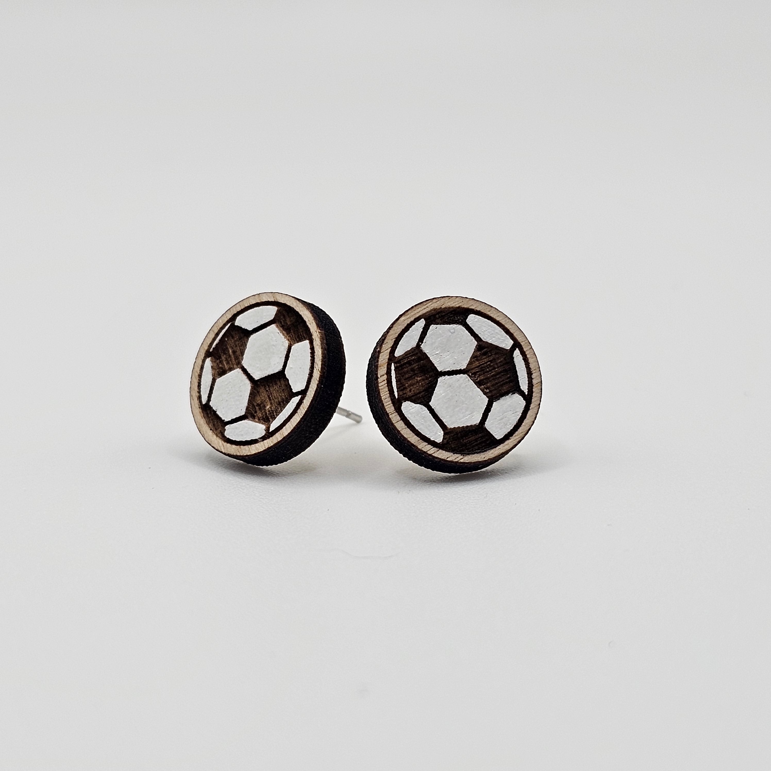 Soccer Ball Stud Earring | Hand-Painted | Surgical Steel - SEHPX48