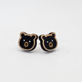 Little Black Bear Stud Earring | Hand-Painted | Surgical Steel - SEHPX51