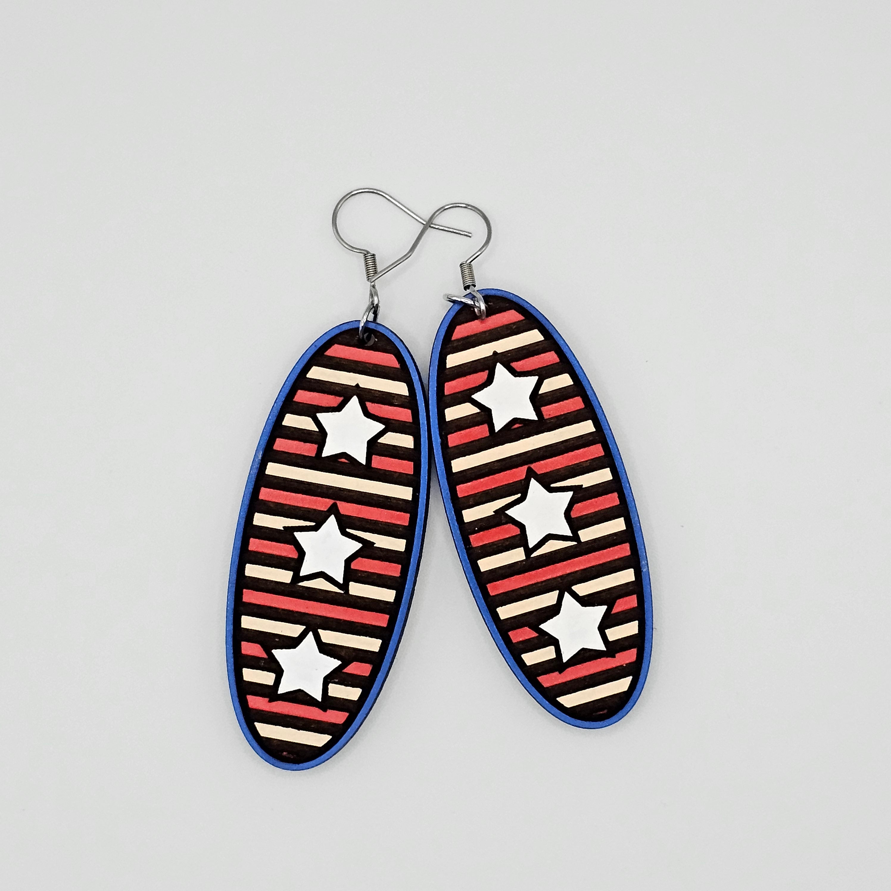 Stars & Stripes Statement Earrings - DEHSC13