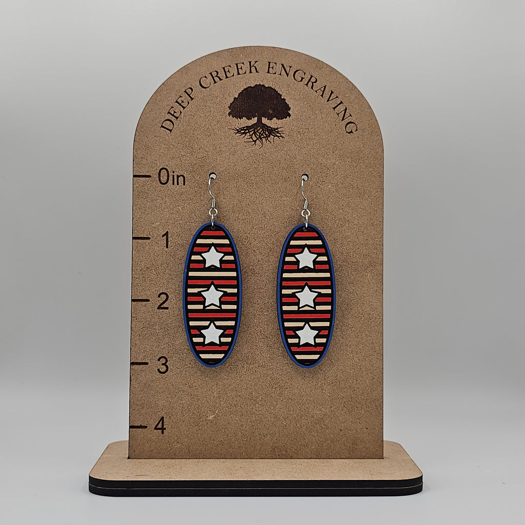 Stars & Stripes Statement Earrings - DEHSC13