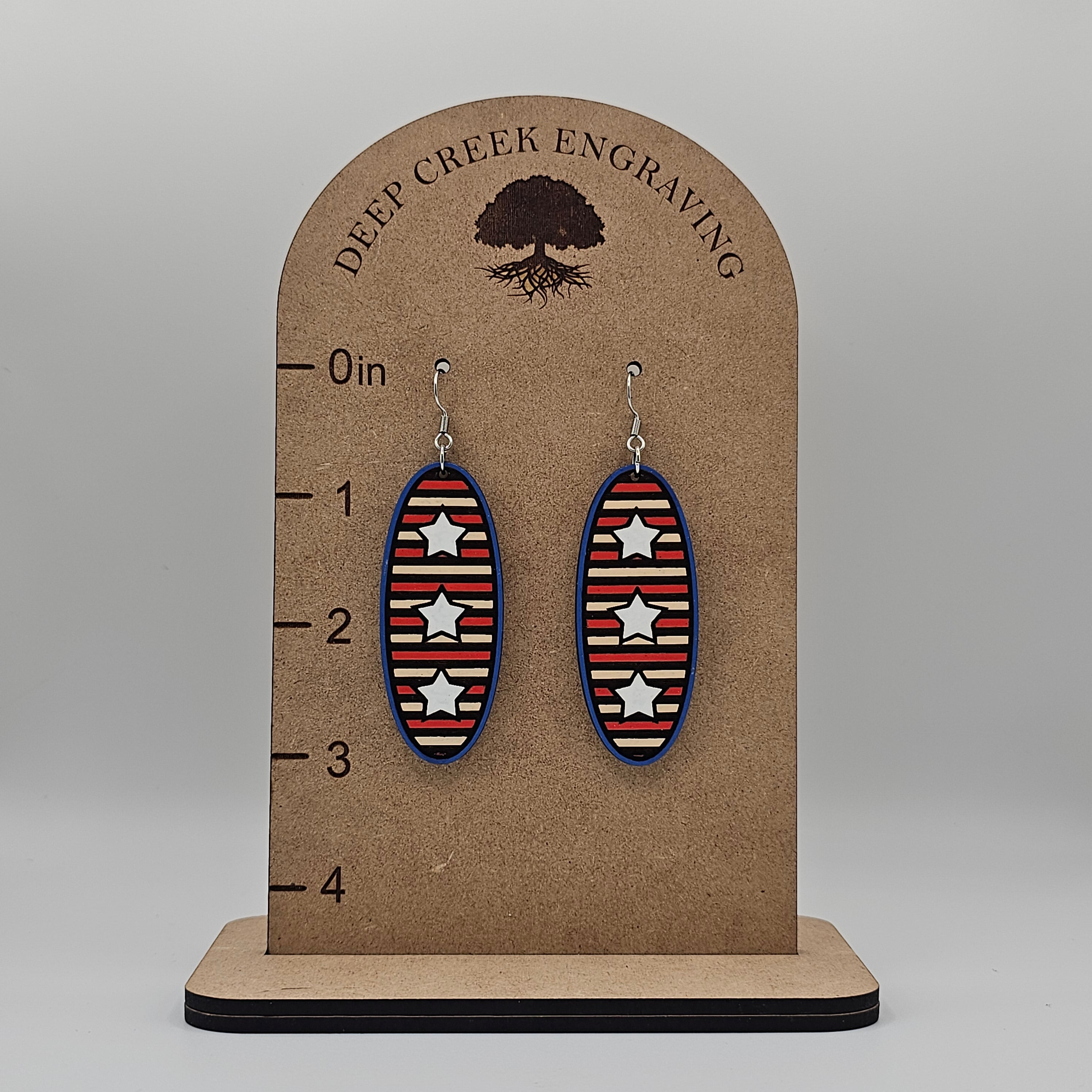Stars & Stripes Statement Earrings - DEHSC13