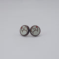 Sleeping Dog Stud Earrings | Laser Engraved Wood | Surgical Steel - SEHSA3