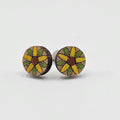 Sunflower Stud Earrings | Laser Engraved Wood | Surgical Steel - SEHSM9