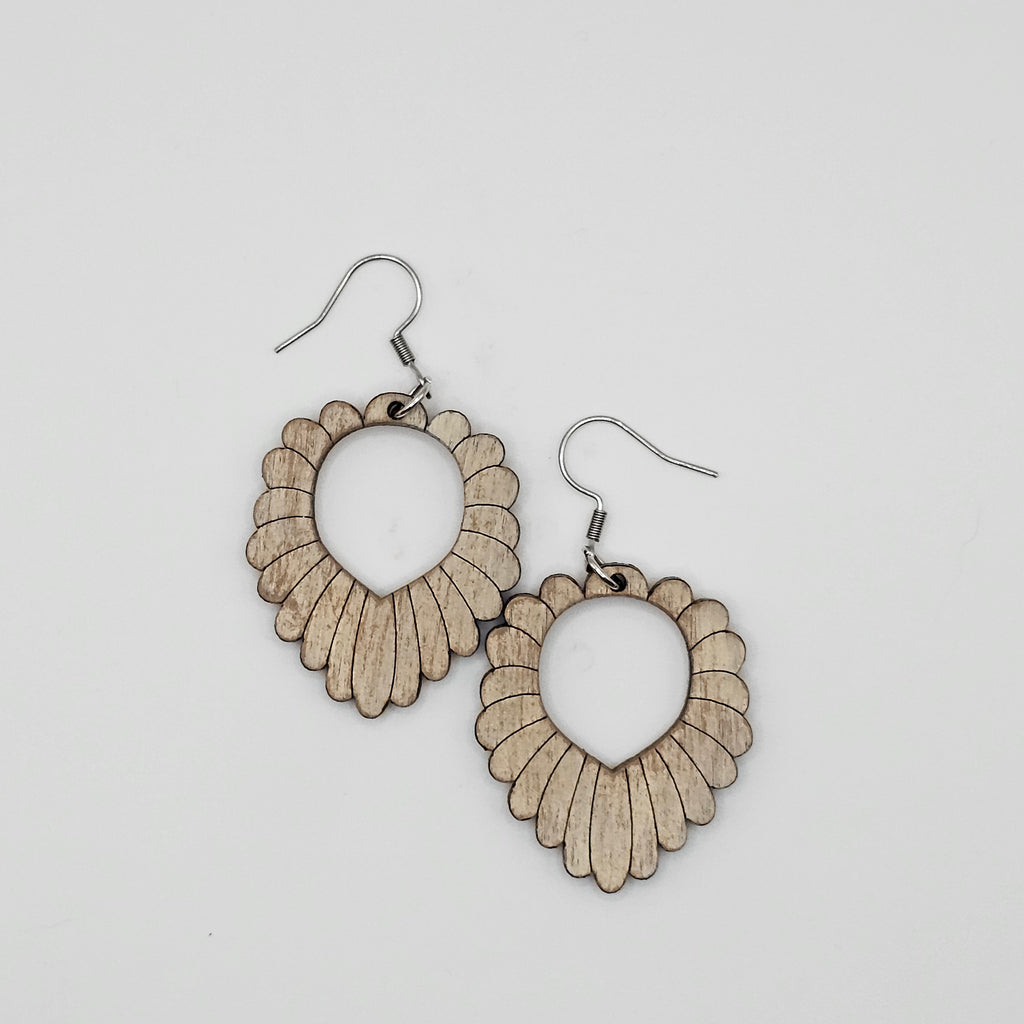 Squash Blossom Dangle Earrings | Hand-Painted | Surgical Steel - DEHPP37