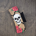 Skulls & Roses | Large Hand-Painted Wood Hair Claw Clip - LCHBB1