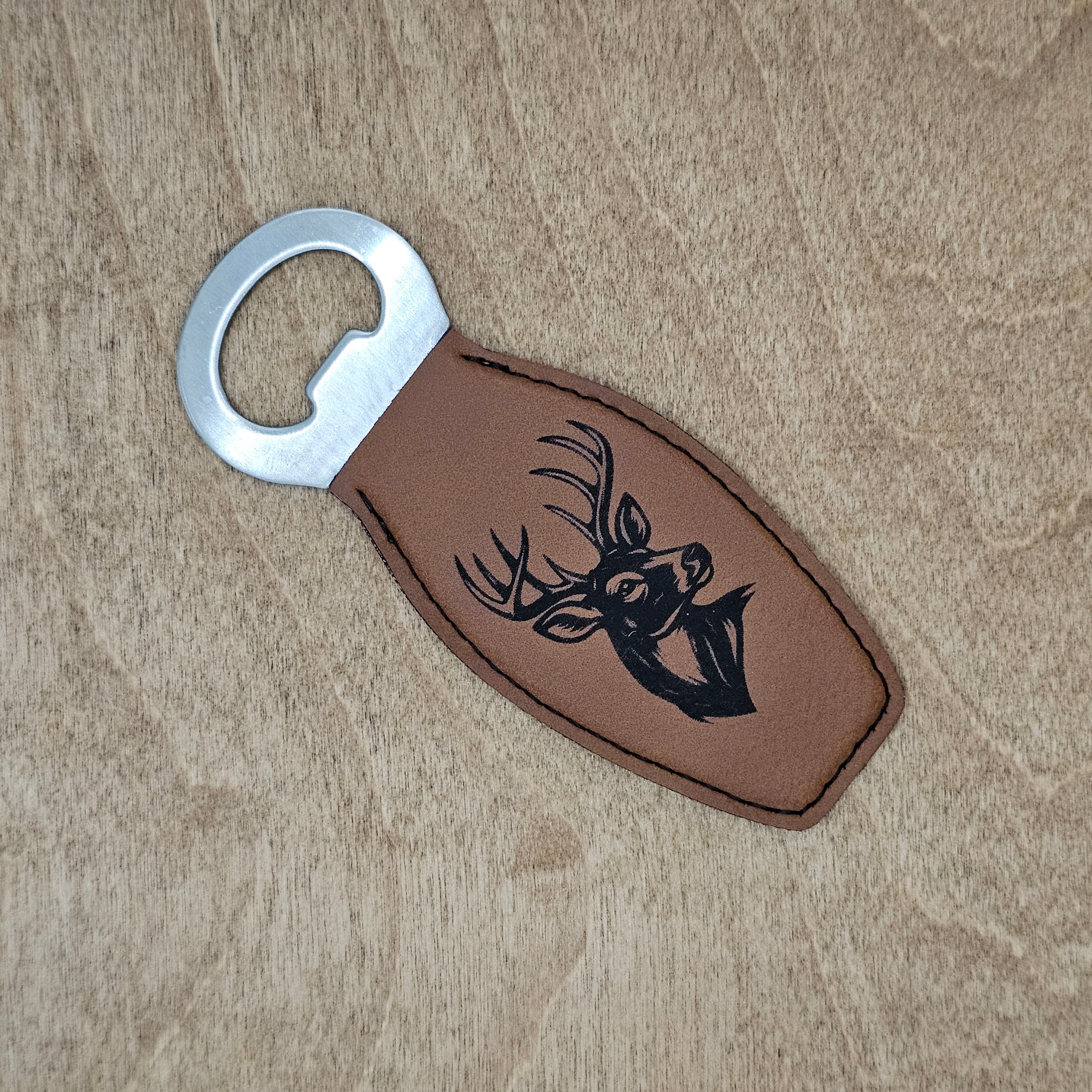 Buck Design - Magnetic Leatherette Bottle Opener