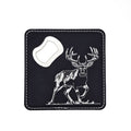 Walking Buck - Leatherette Bottle Opener Coaster