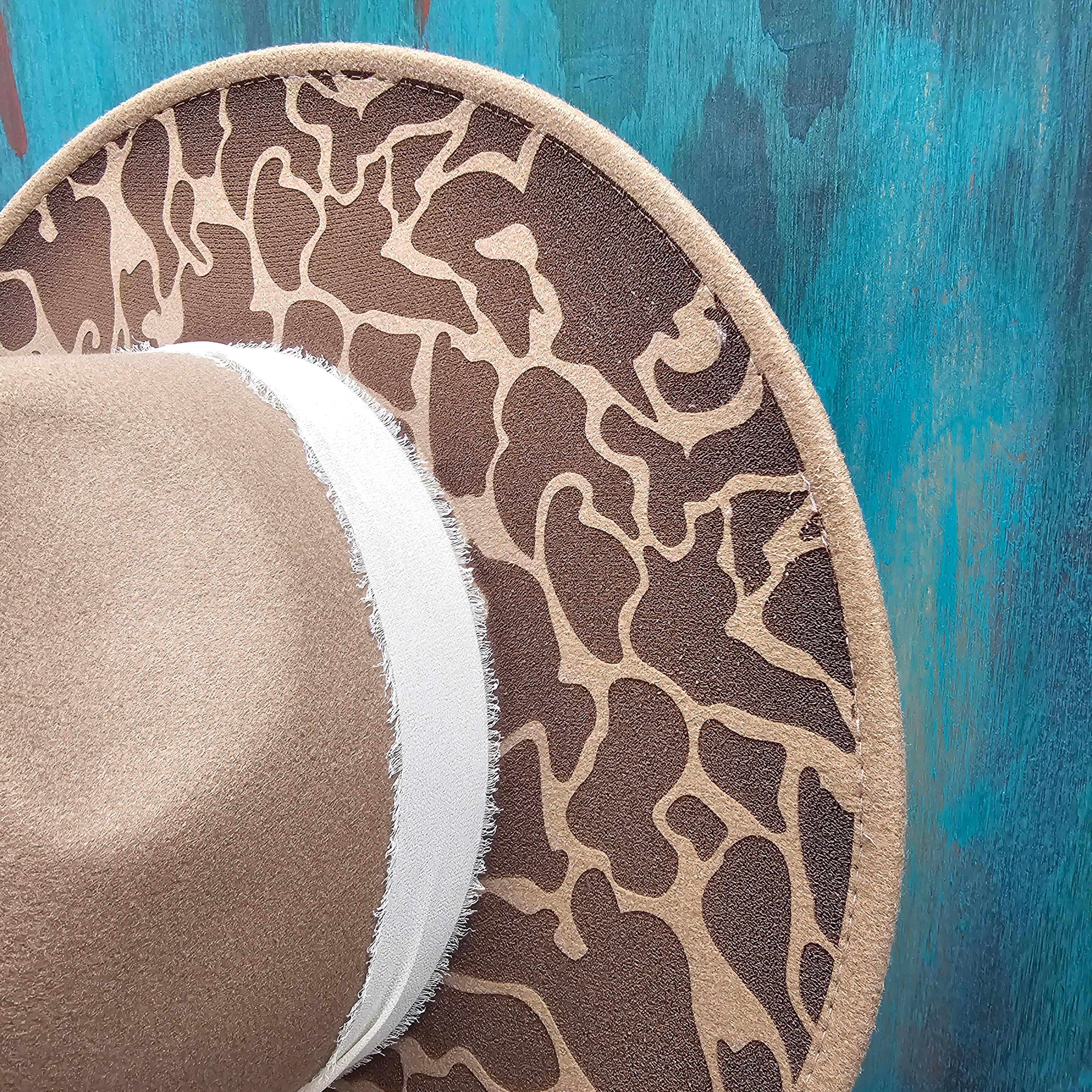 Camo Engraved Cowboy Hat - Tan