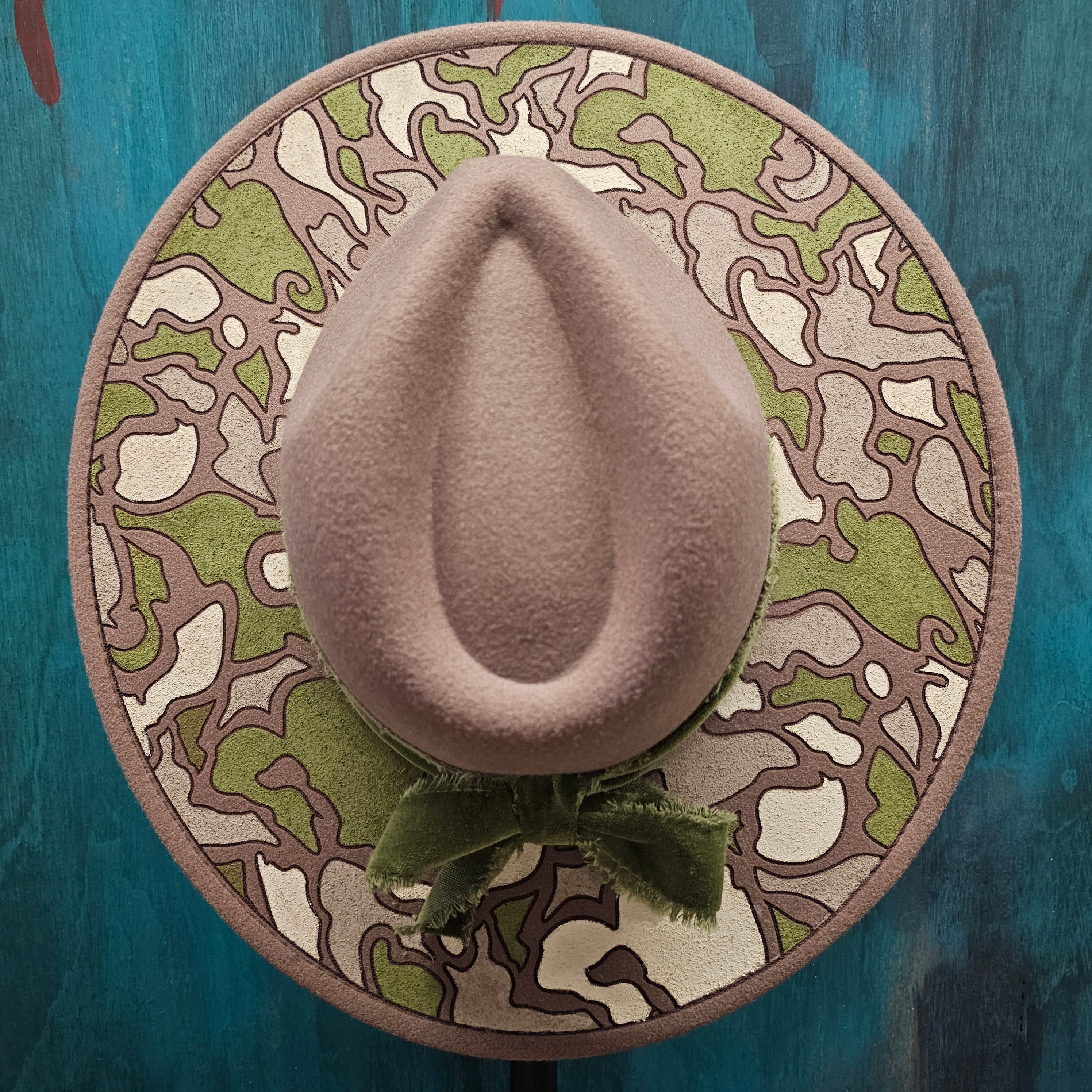 Camo Hand-Painted Cowboy Hat