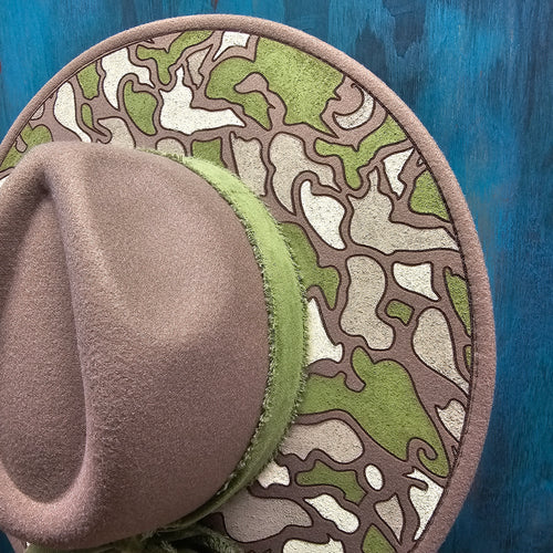 Camo Hand-Painted Cowboy Hat