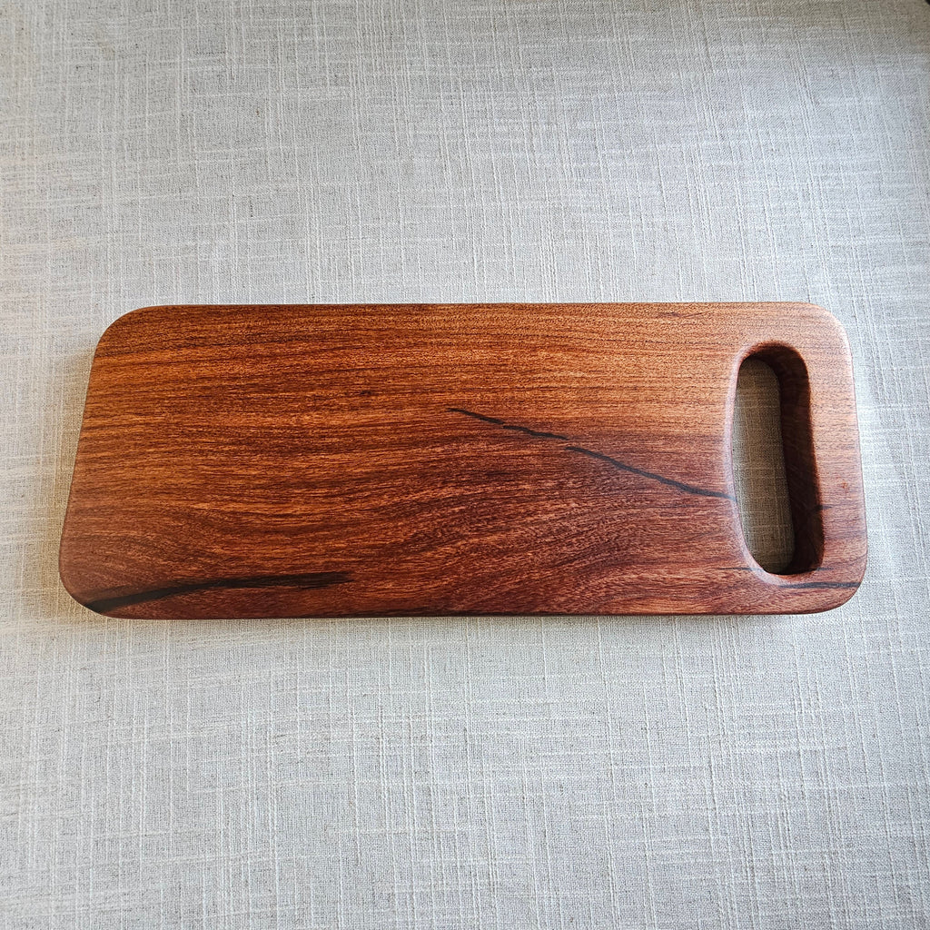 Texas Mesquite Charcuterie Board with Carved Handle