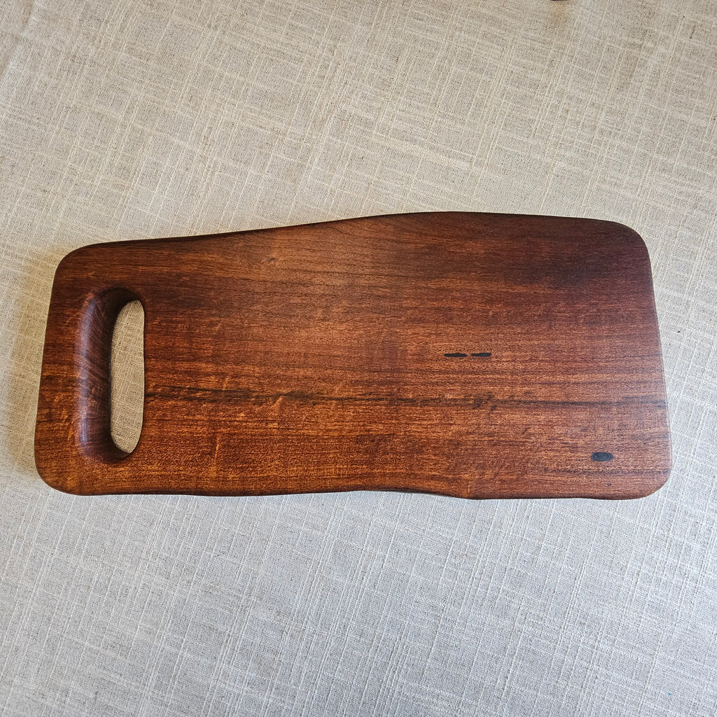 Texas Mesquite Charcuterie Board with Carved Handle