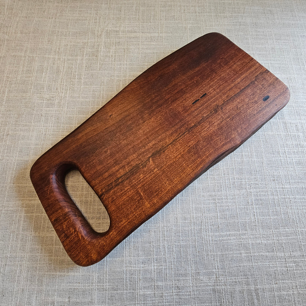 Texas Mesquite Charcuterie Board with Carved Handle