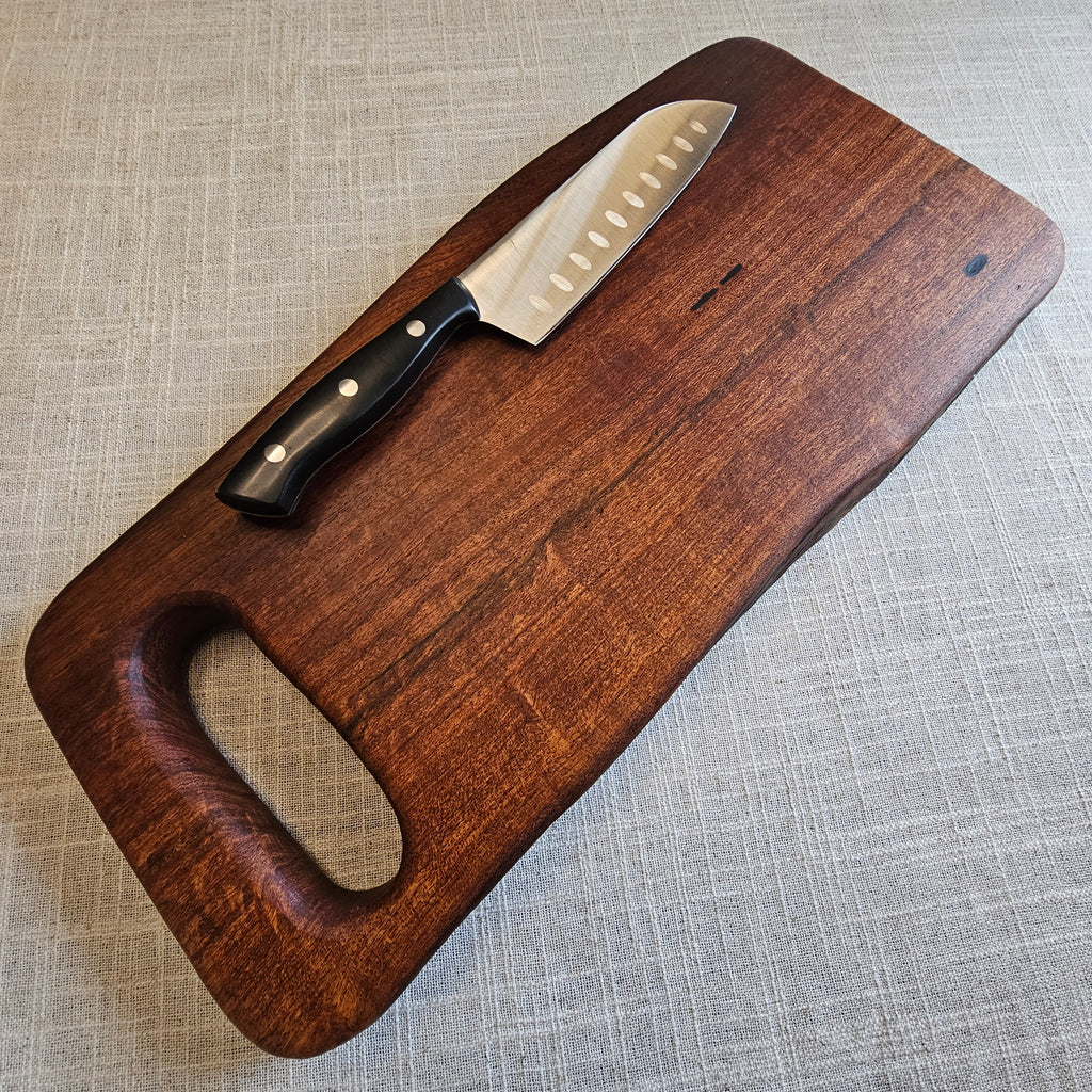 Texas Mesquite Charcuterie Board with Carved Handle