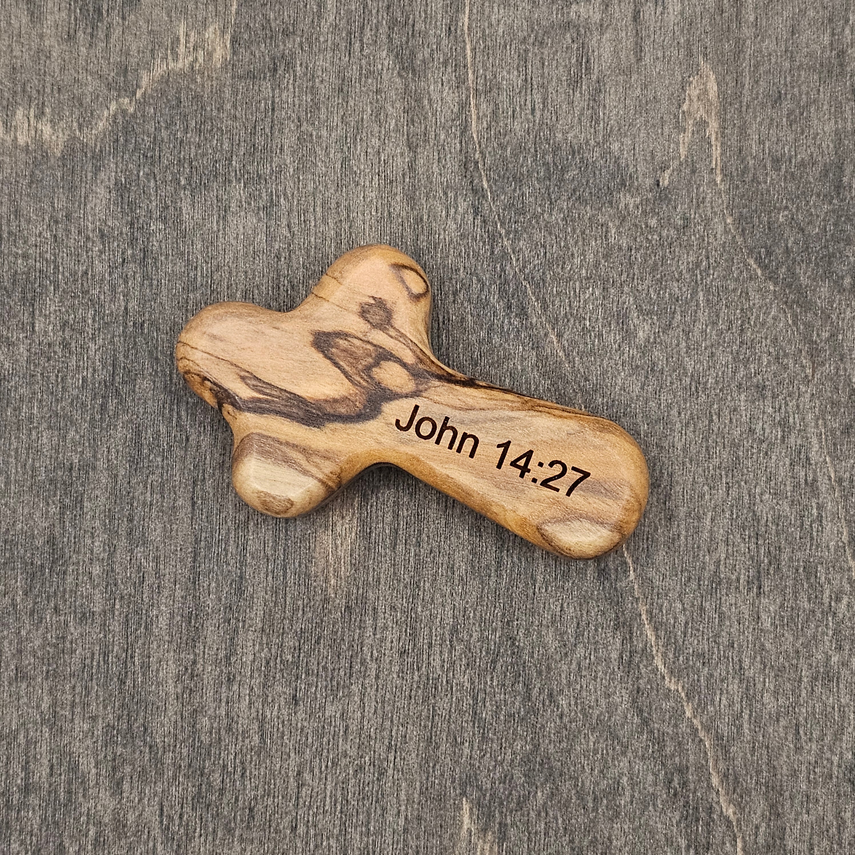 Comfort Cross | Olive Wood Cross with Scripture