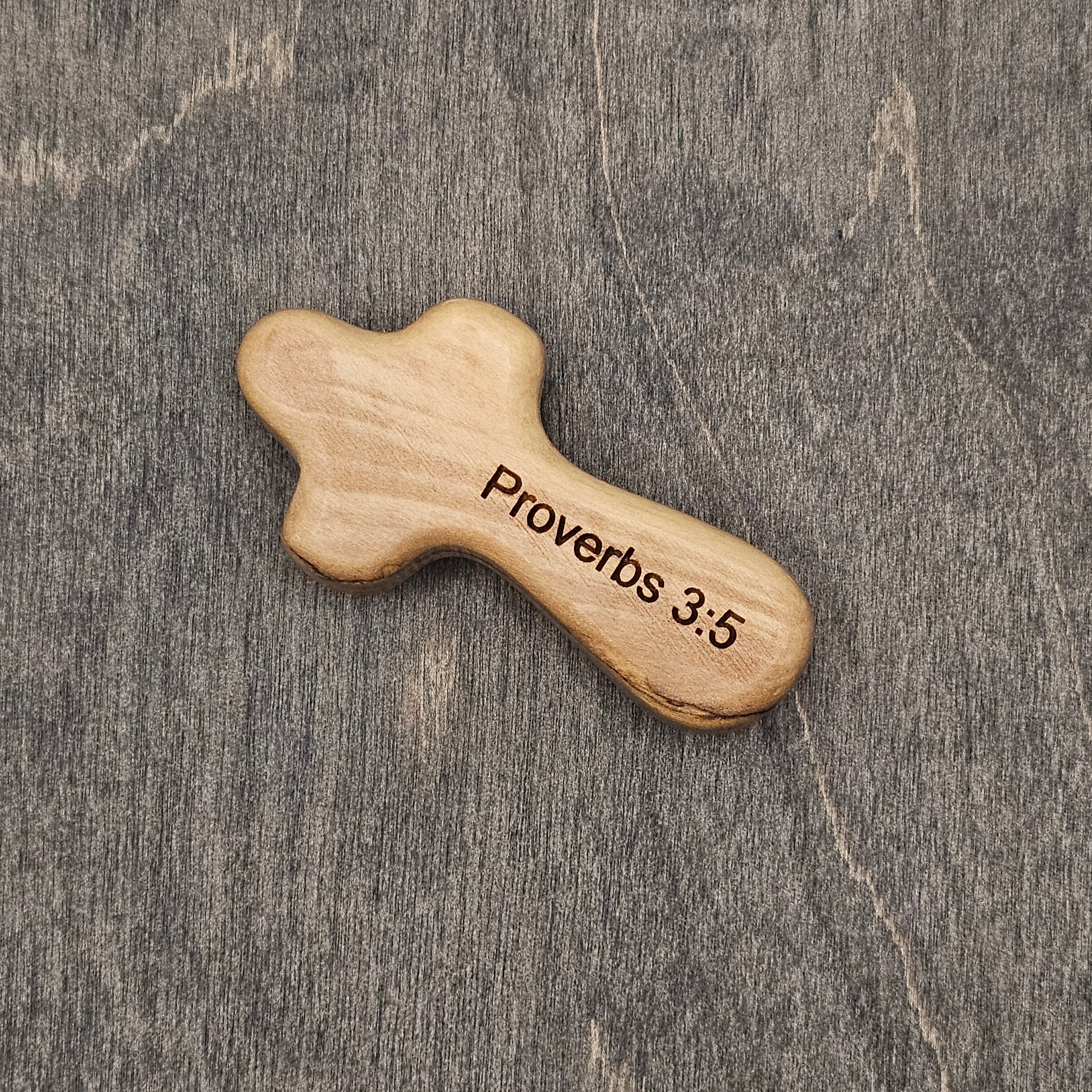 Comfort Cross | Olive Wood Cross with Scripture