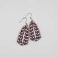 Lavender Lane Chevron Cutout Drop Earrings | Hand-Painted | Surgical Steel - DEHPP3-GT