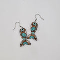 Mermaid Tail Dangle Earrings | Hand-Painted | Surgical Steel - DEHPP84