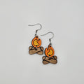 Campfire Dangle Earrings | Hand-Painted | Surgical Steel - DEHPP86